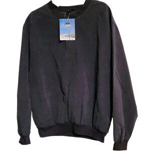 NWT Free Baru Sports Microfiber Golf Windshirt-Size SM-Navy-Polyester Blend